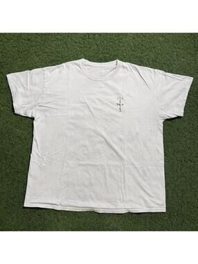 Travis Scott Cactus Jack Minimal Logo T-shirt White Sz XL Hippop Streetwear Y2K